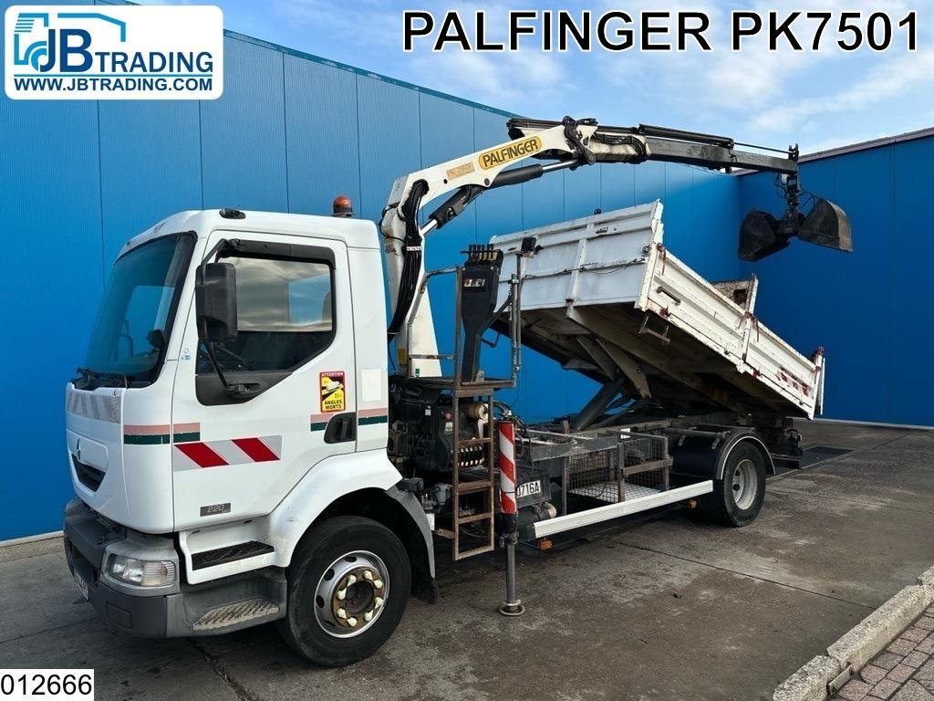 Camion benne Renault Midlum 220 EURO 3, Palfinger, Manual — occasion 2005