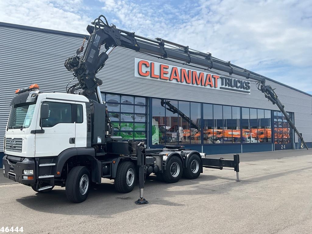 MAN TGA 41.363 8x4 Manual Full steel Hiab 80 Tonmeter