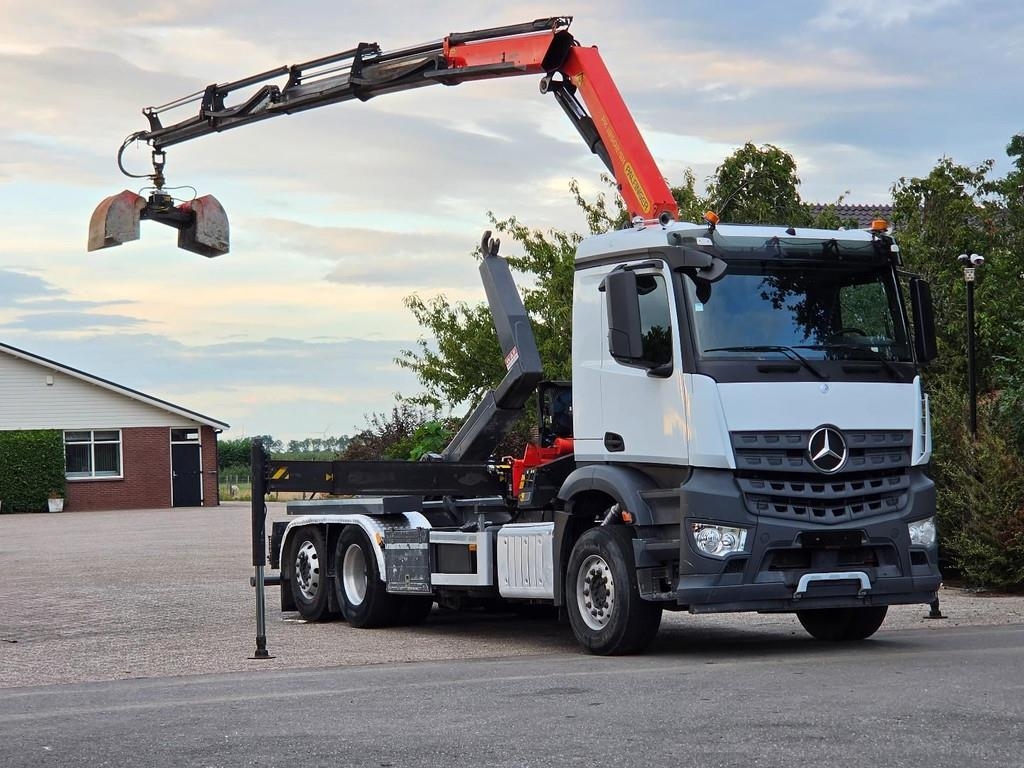 Camion ampliroll Mercedes-Benz Arocs CRANE/HOOK!! EURO6!! BELGIUM TRUCK! — occasion 2015