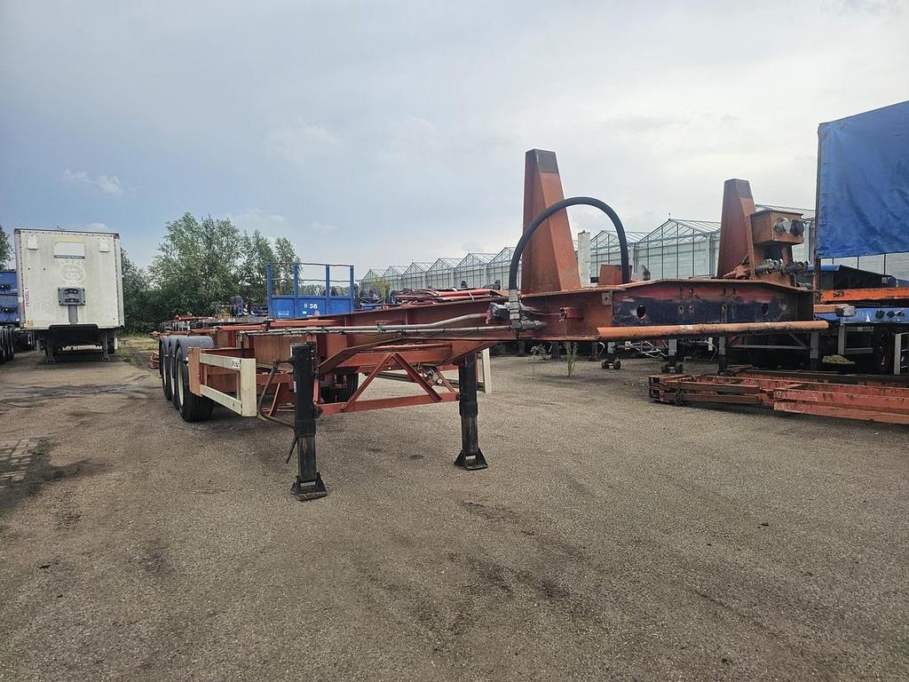 Semi-remorque porte-conteneur LAG O 3-39/ 40 foot tipper chassis/ steel/ saf drum. — occasion 1998