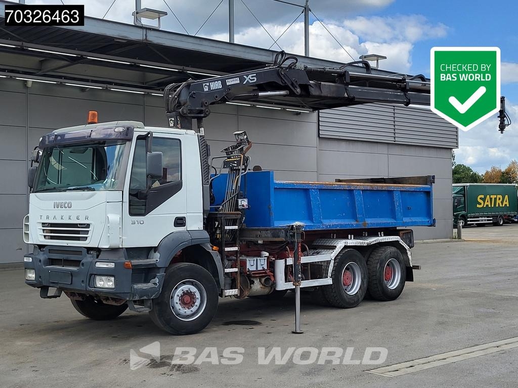 Iveco Trakker 310 6X4 HIAB 122 Duo Kran Crane 8m3 tipper