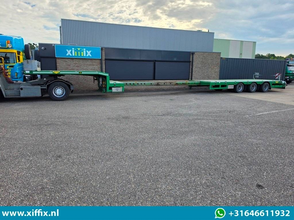 Broshuis 3-axle extendable semi-lowloader, friction steered