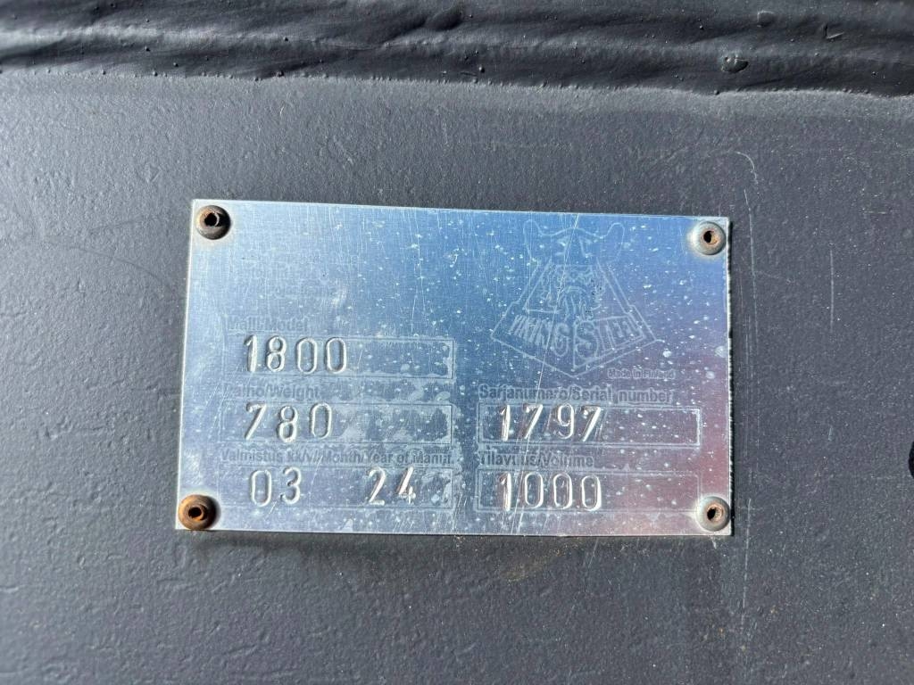 دلو انزلاقي من الفولاذ الفايكنج 1800 ملم / 1000 لتر S70 kuva 5