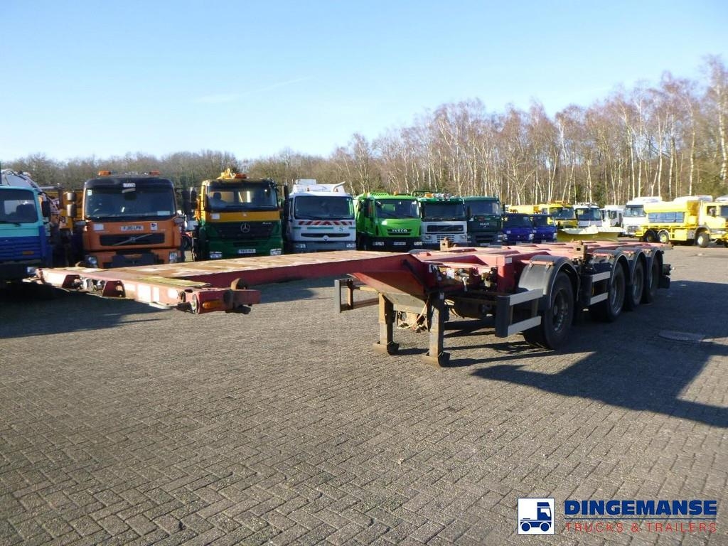 D-tec 4-axle container combi trailer (3 + 1 axles) 20-30