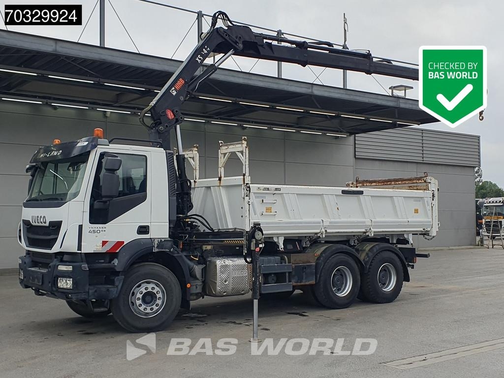 Iveco Trakker 450 6X4 HIAB 144 E-3 Hiduo Kran Crane 11m3