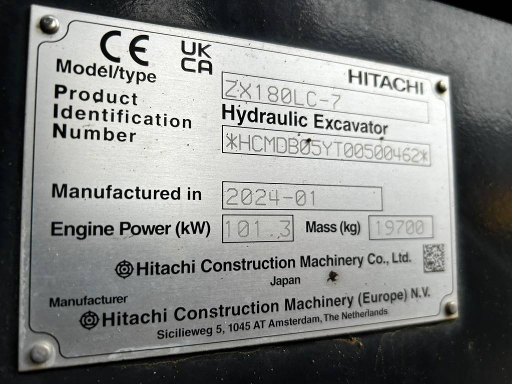 Hitachi ZX 180 LC -7 / StageV, Pienet tunnit, Rasvari kuva 5