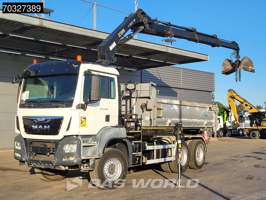 Camion benne MAN TGS 33.440 6X4 HIAB X-HIDUO 188 E-3 Kran 10m — occasion 2014