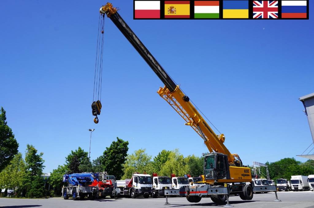 Sennebogen 630 rough terrain crane / Range 30m / Lift.cap 30t