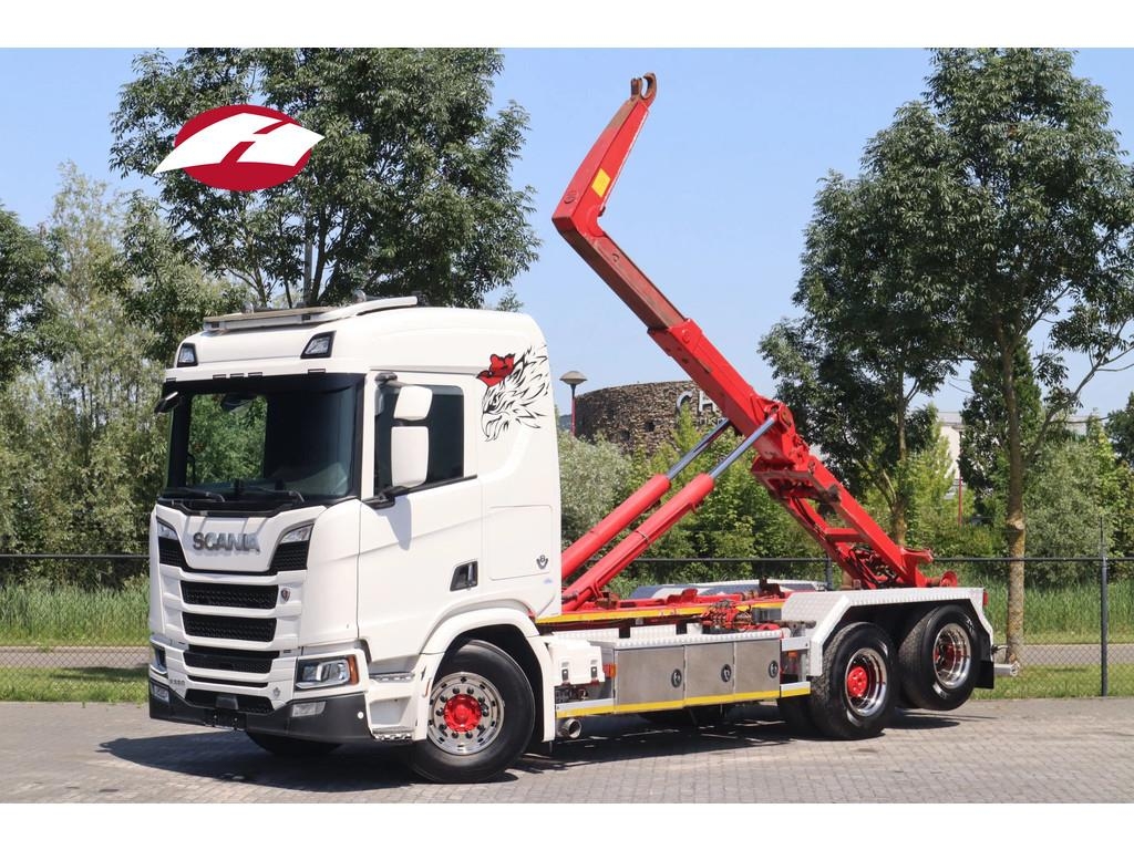 Camion ampliroll Scania R580 V8 NGS | 6X2 | AJK HOOKLIFT | RETARDER | EURO — occasion 2018