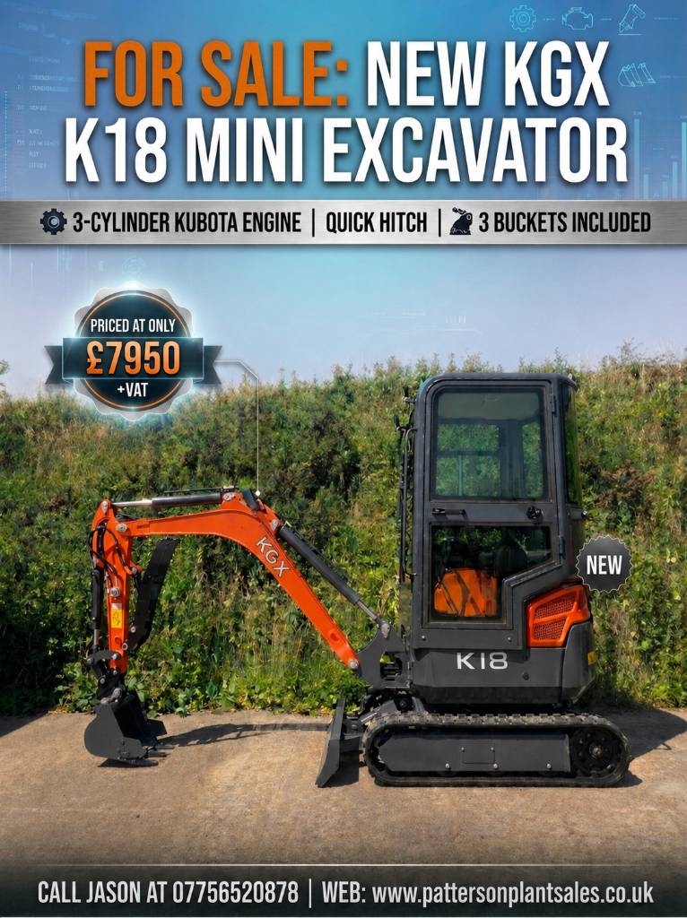 KGX K18 Kubota Engine Mini Digger