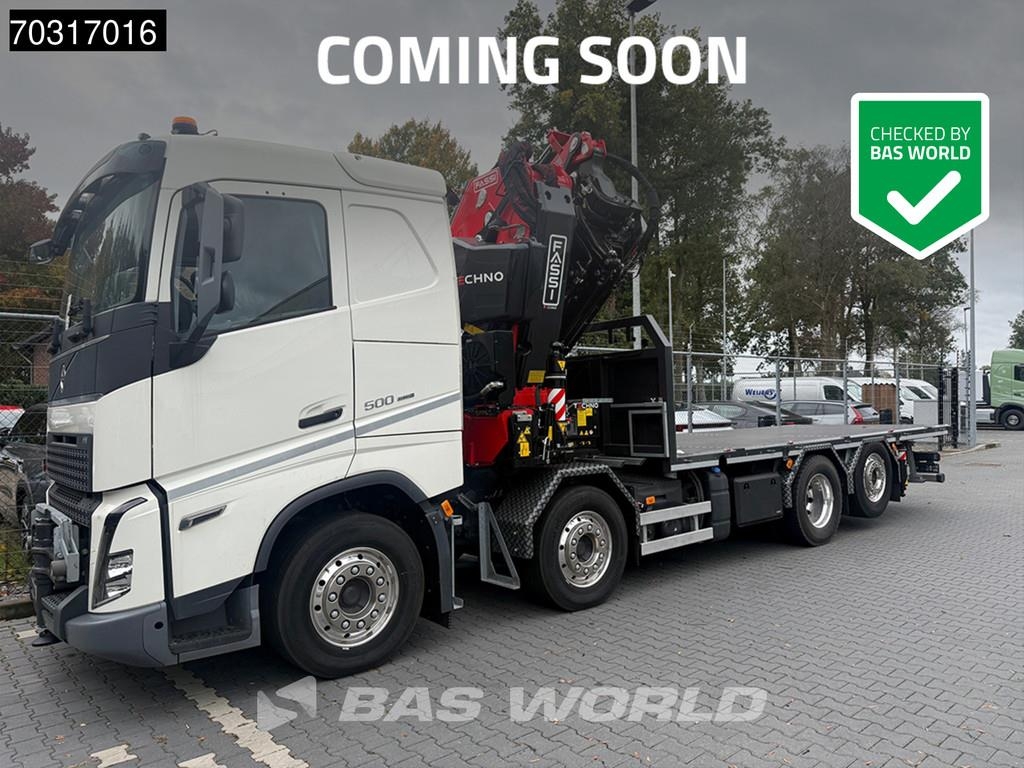Camion plateau Volvo FH 500 8X2 NEW! FASSI F705R2.28 HXP Techno + — occasion 2023