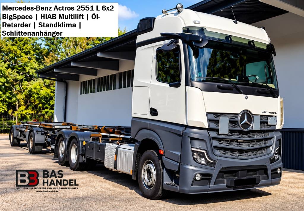 Camion porte-conteneur Mercedes-Benz Mercedes-Benz Actros 2551Abrollkipp KEMPF — occasion 2023