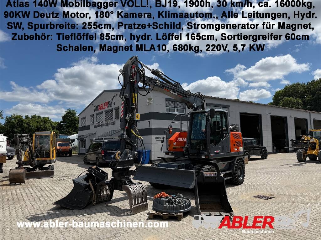 Pelle sur pneus Atlas 140W Strom für Magnet — occasion 2019, 1 900 h