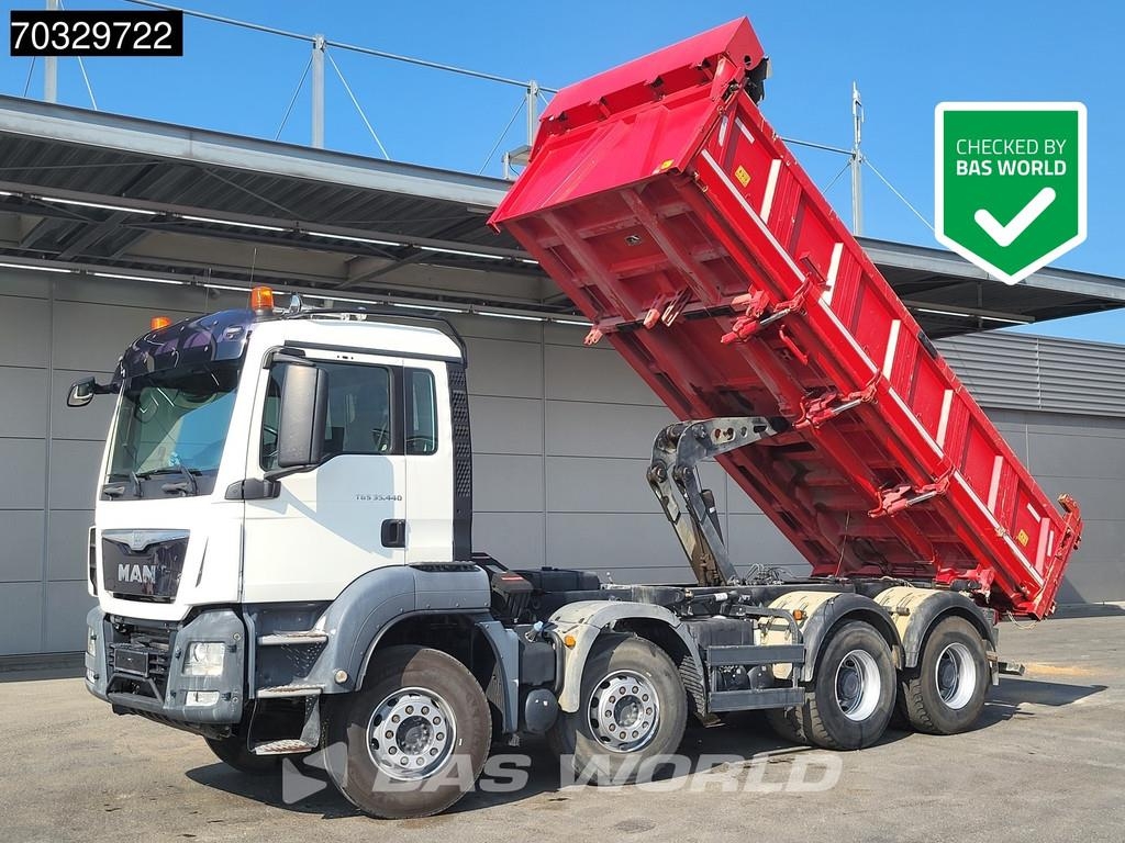 MAN TGS 35.440 8X4 13m3 Meiller 2-way tipper Steel sus