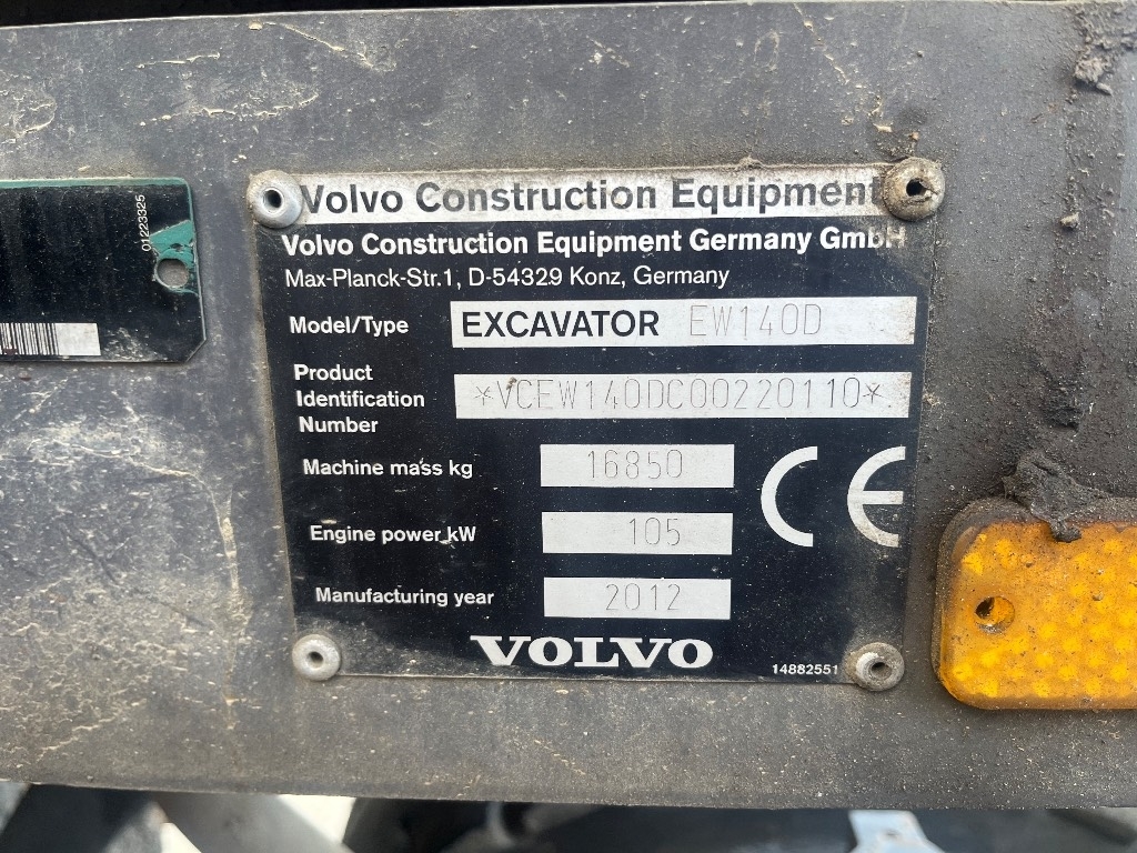 Volvo EW 140 D / Rotateur, Graisse, Chauffage kuva 6
