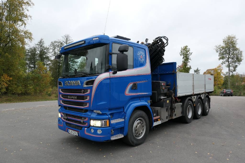 Camion plateau grue Scania Tipp/Kran R520lb8x4*4hnb — occasion 2017