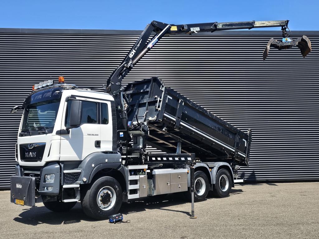 MAN TGS 26.500 6X6 BB / Z CRANE + 2 SIDE TIPPER