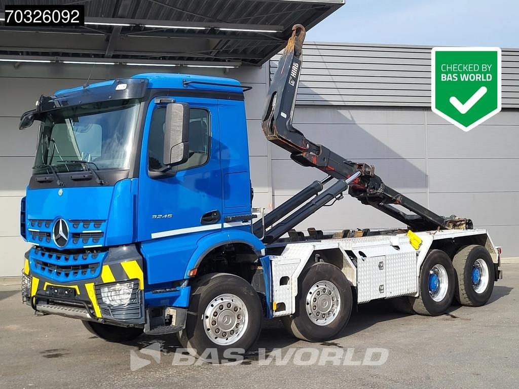 Mercedes-Benz Arocs 3245 8X4 HIAB XR26Z56 containersystem Steel