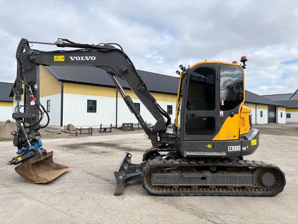 Volvo ECR88D Pro grävmaskin, rototilt med grip