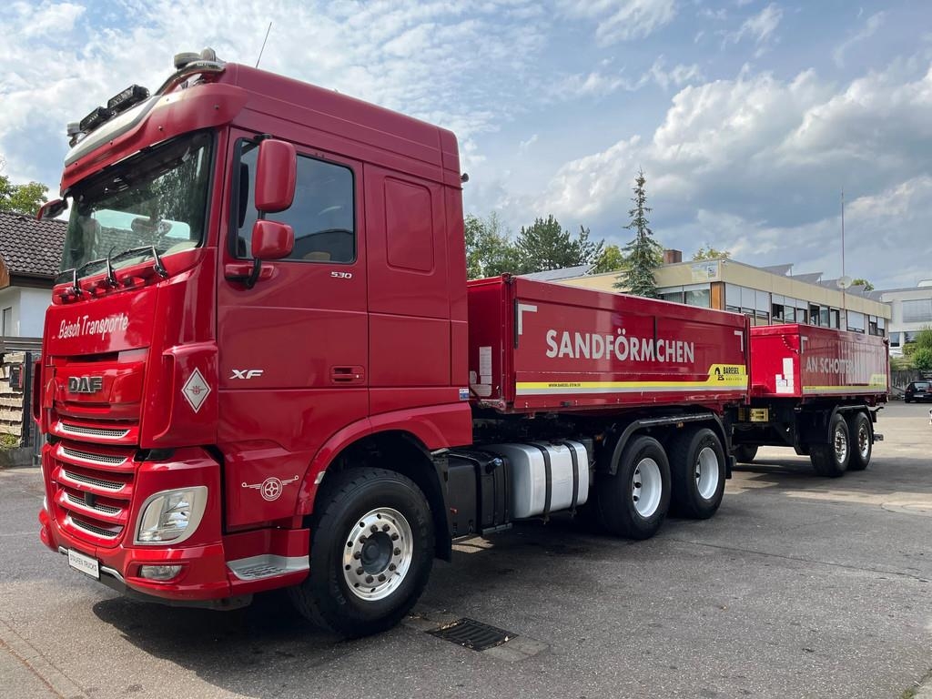 DAF XF 530 FAT, 6x4, Kempf 3-Seiten Kipper, Bordmatik