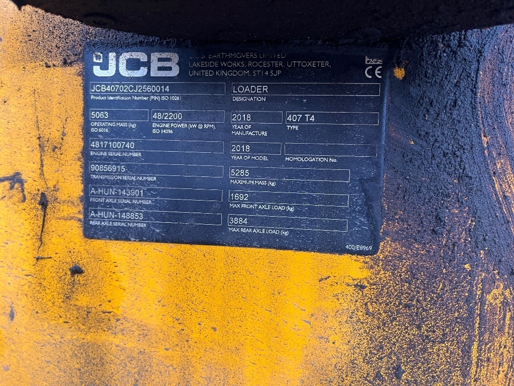 JCB 407 / Huippu varusteet, 35km/h, Rasvari kuva 13