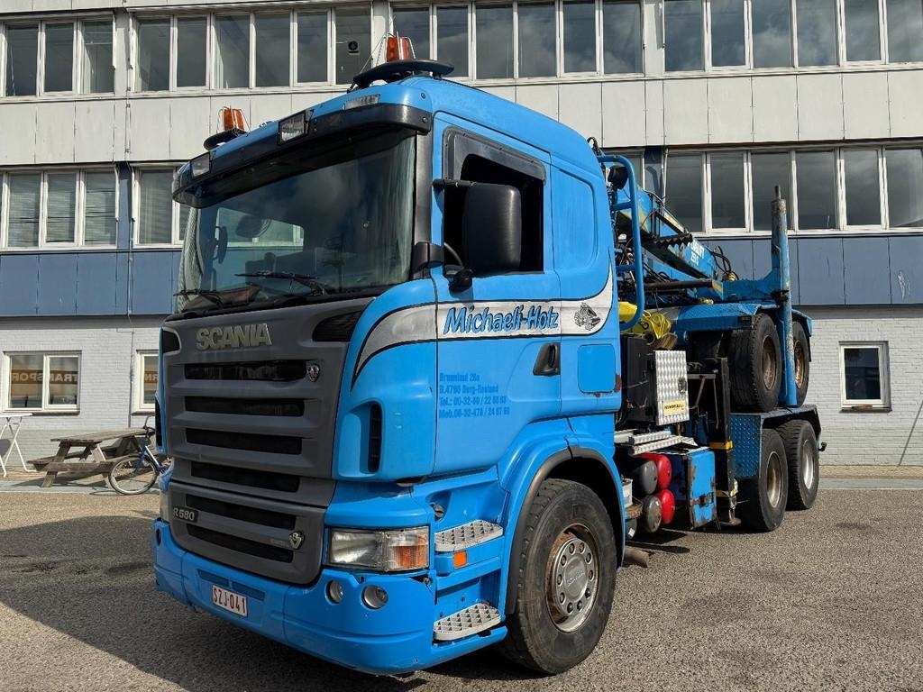 Scania R580 6X4 + LOGLIFT F251S89A + 2 AXLE HANGER