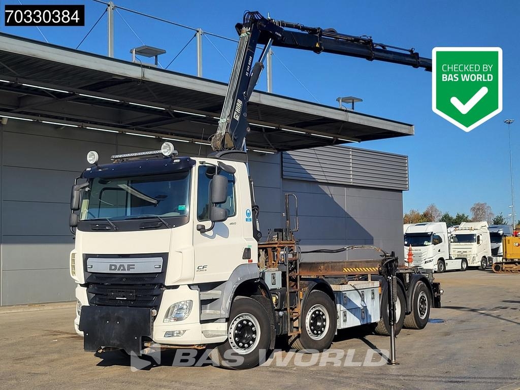 DAF CF 460 8X2 HIAB 144 B-3 HIDUO Crane kran Cable lif