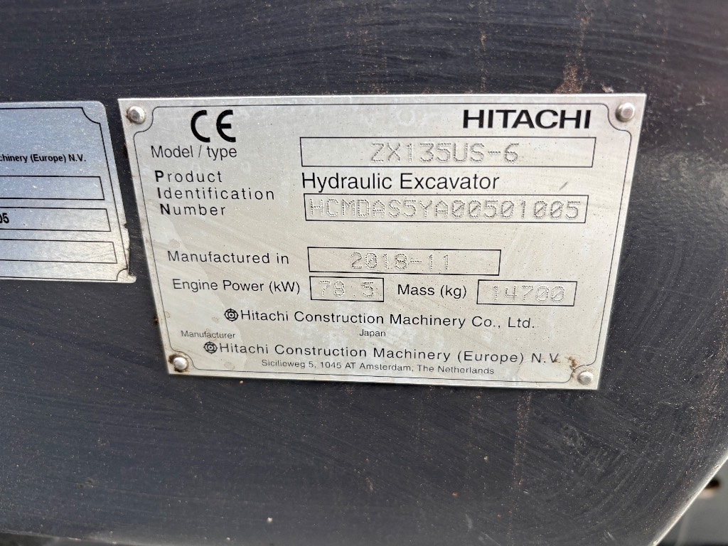 Hitachi ZX 135 US-6 / Rotator, bucket, Grease, etc.! kuva 9