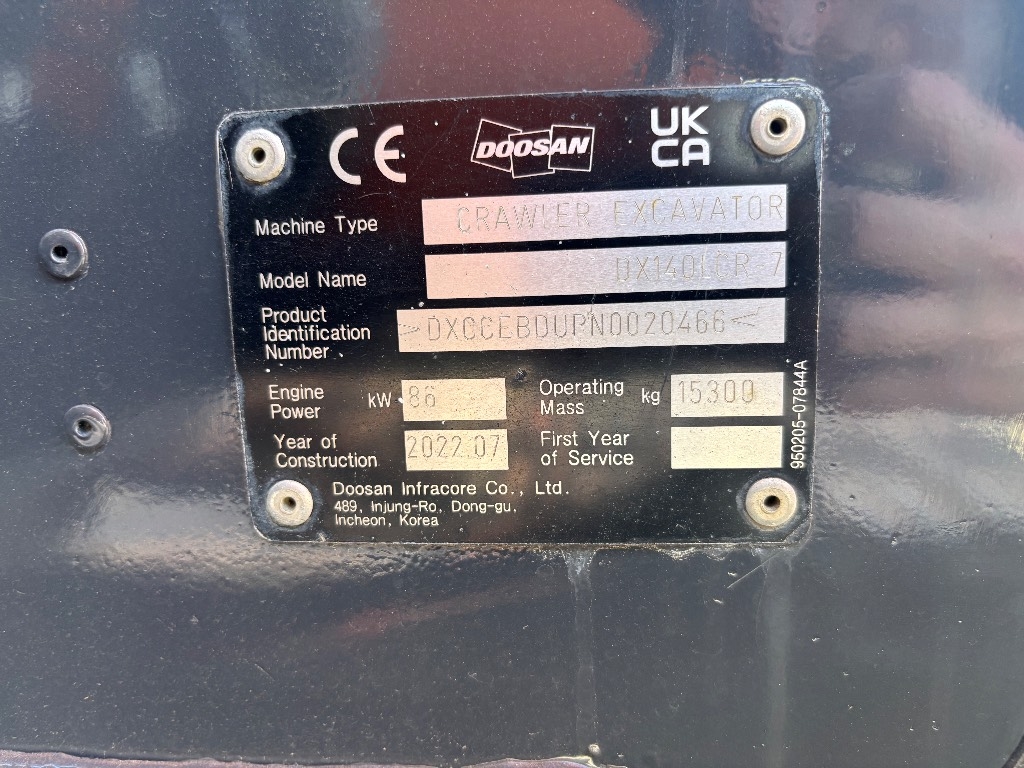 Doosan DX 140 LCR-7 / Pyörittäjä, Rasvari, StageV kuva 8