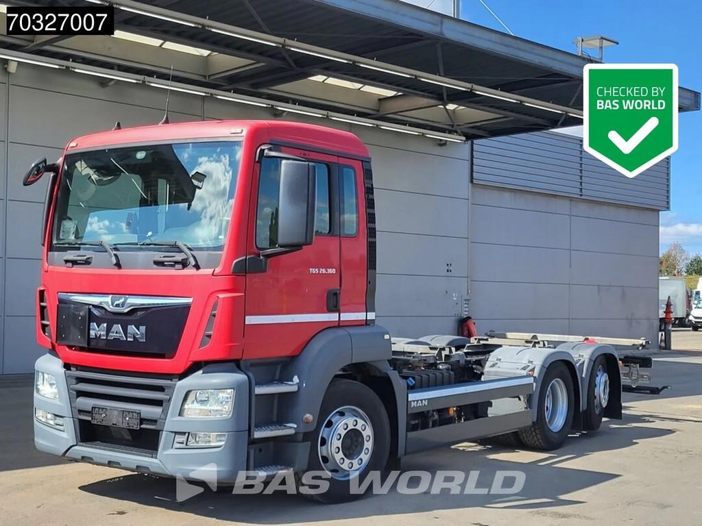 Camion à bras hydraulique MAN TGS 26.360 TGS 6X2 BDF ADR Lift+steering axle Auto — occasion 2018