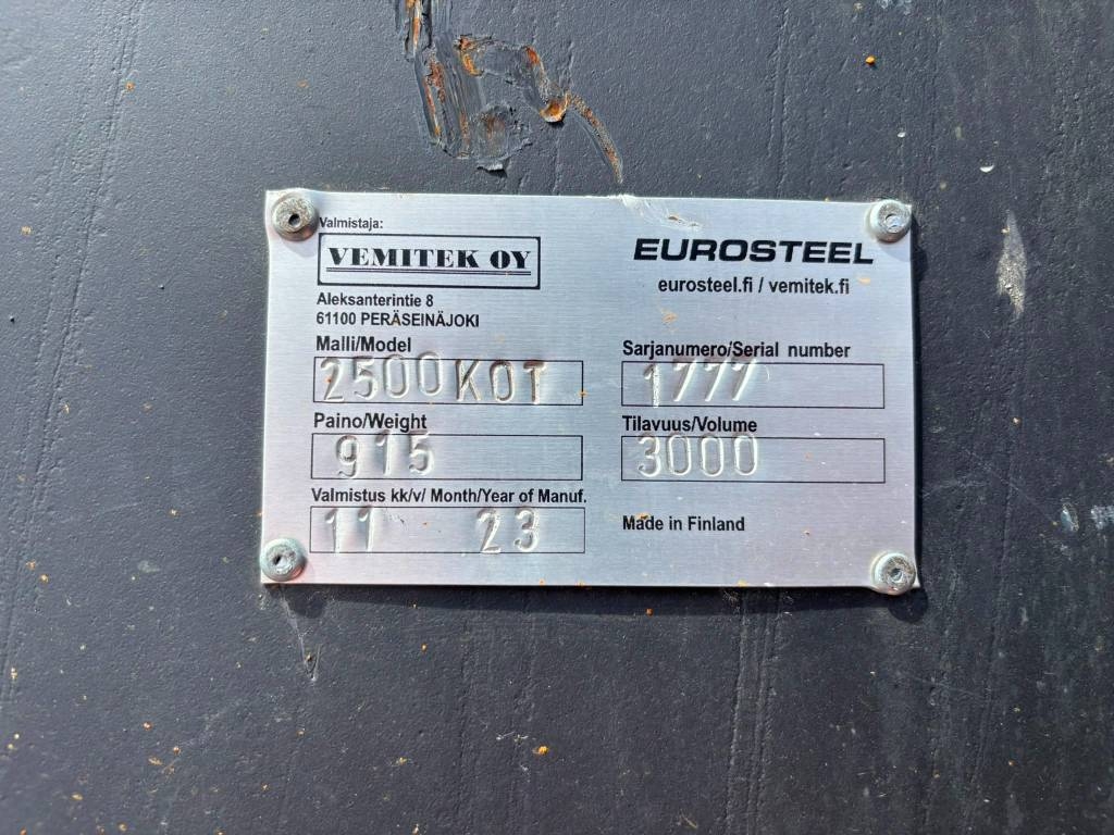 Eurosteel Laadimiskopp 2500mm / 3000L S60 kuva 5
