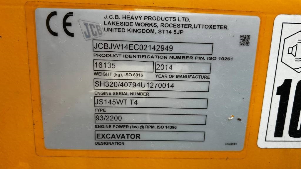 ¡JCB JS 145 con Engcon, balde, grasa y calentador! kuva 15