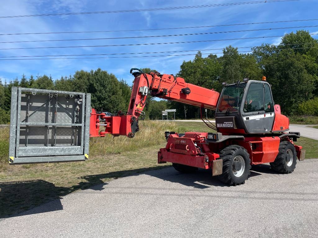 Manitou MRT 2150 M Personkorg, mek gafflar, Skopa