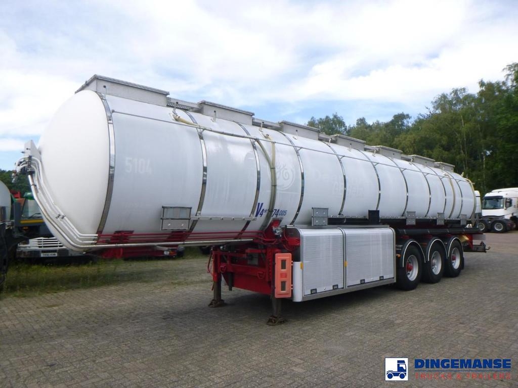 Semi-remorque citerne Van Hool Chemical tank inox L4BH 37.9 m3 / 7 comp — occasion 1999