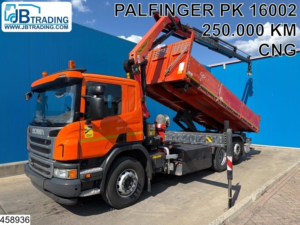 Scania P 340 6x2, Euro 6, CNG, PTO, Palfinger, Remote