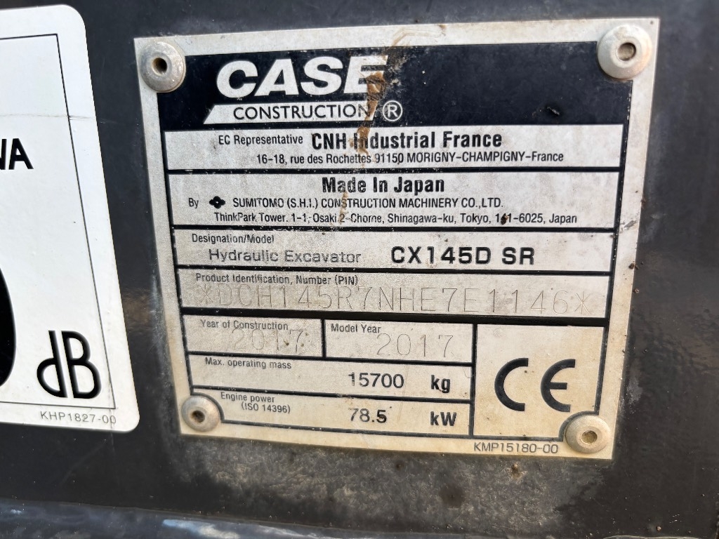 CASE CX 145 D SR / Myyty, Sold kuva 2