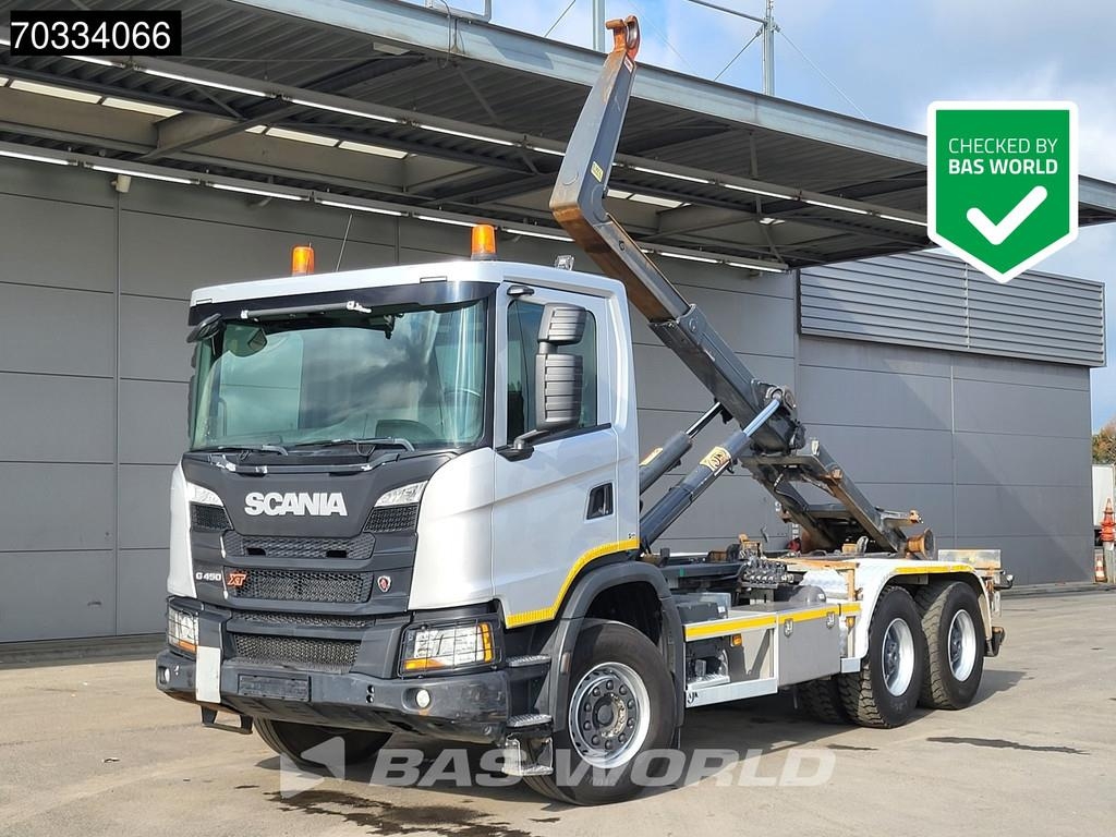 Scania G450 6X4 AJK HL20-5760 containersystem Steel suspe