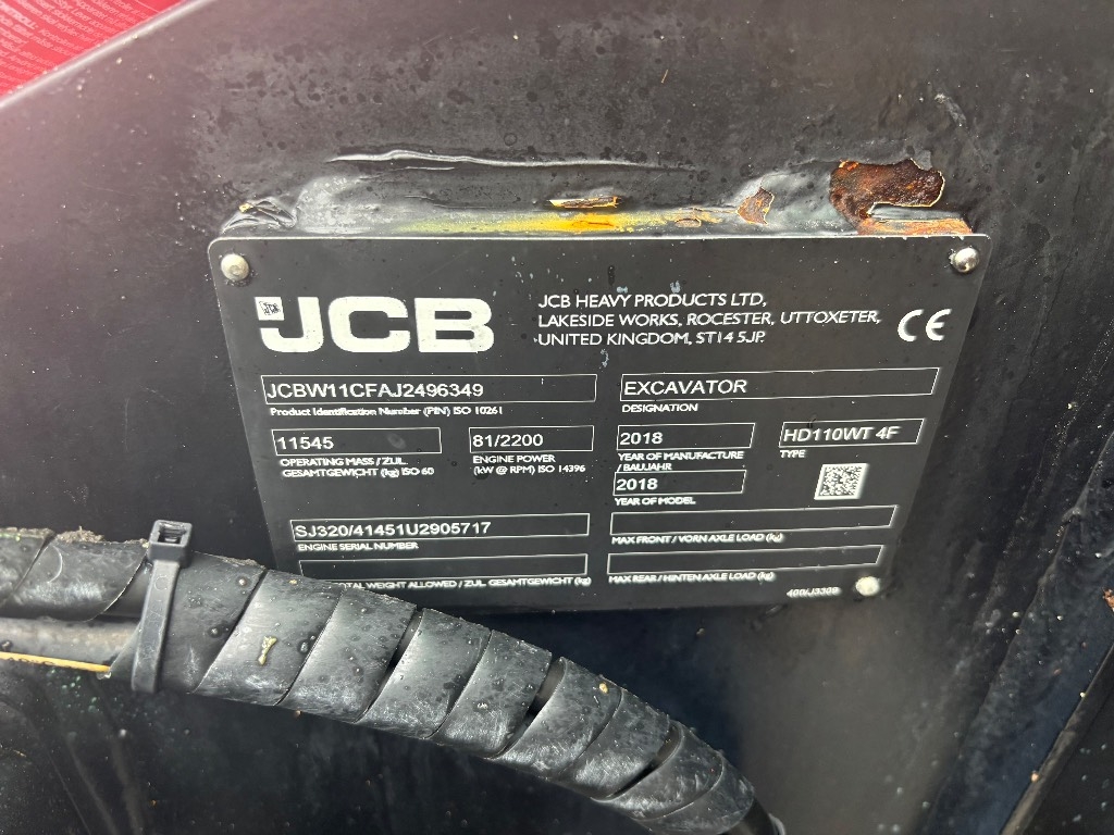 JCB 110 W/Engcon, 2 godets, Graisse, Bons pneus kuva 9