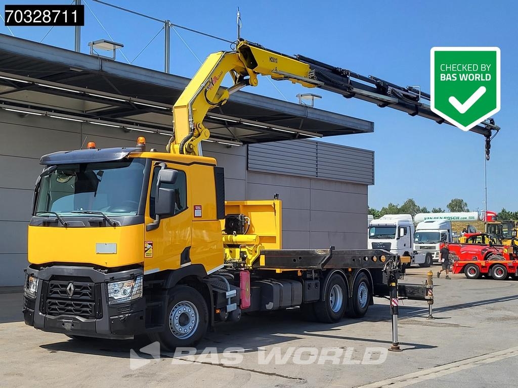 Renault C 440 6X2 HYVA 50T/M Crane 6 Extensions Lift+Steer