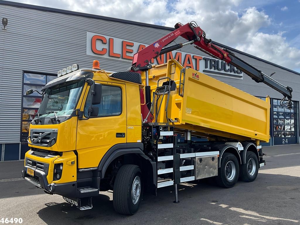Volvo FMX 410 6x6 Full Steel Manual HMF 14 Tonmeter laad