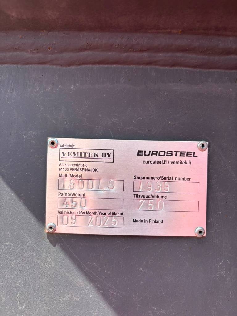 Eurosteel Tilt Luiskakauha LS 1600mm / 750L S60 kuva 5