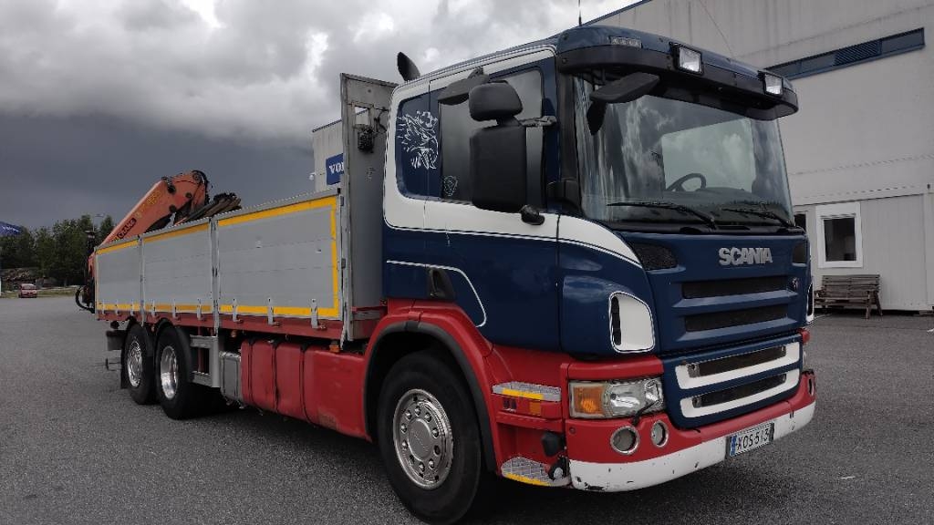 Scania P380 6x2 7,5m rahtilaiva, palfinger 18500 nosturi
