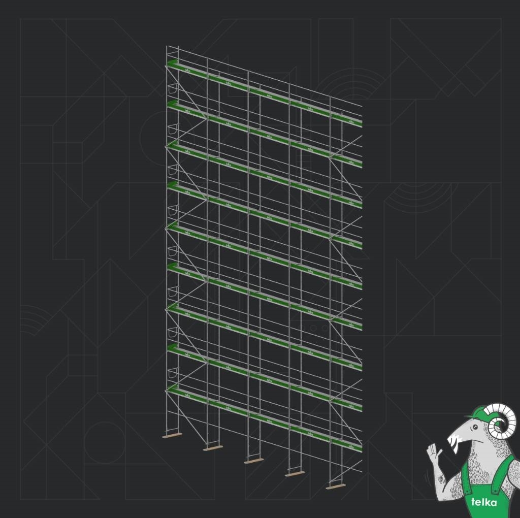 1020m2 PIN74 Scaffolding Gerüst Schele Skela telka