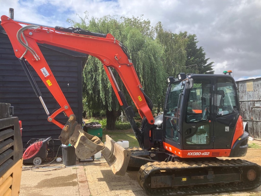 Mini-pelle Kubota KX 080-4 — occasion 2022, 5 431 h