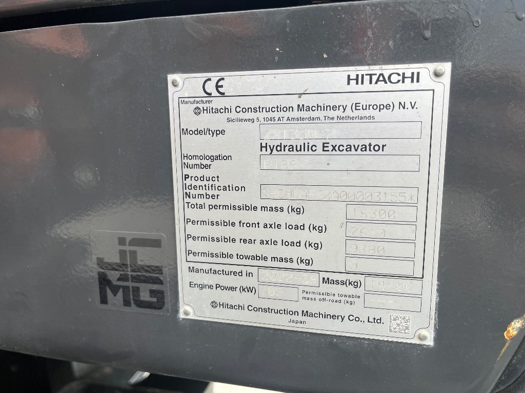 Hitachi ZX 135 W-7 / Huippu varusteet, Vuokrakone! kuva 8