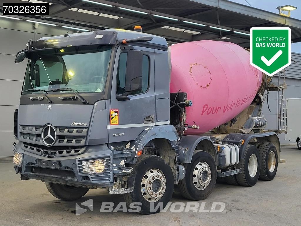Camion malaxeur Mercedes-Benz Arocs 3240 Arocs 8X4 9m3 Frumecar Mixer Steel susp — occasion 2020