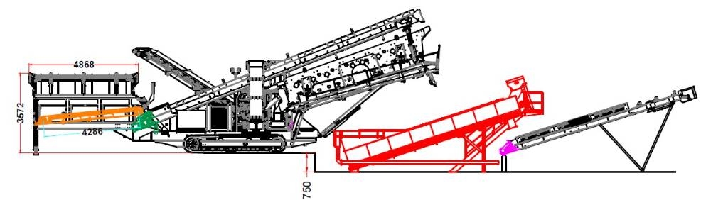 Fabo FTS 15-60 INSTALLATION DE CRIBLAGE SUR CHENILLES