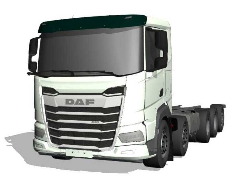 DAF XF 530 FAF 10x4 KOME kasettilava