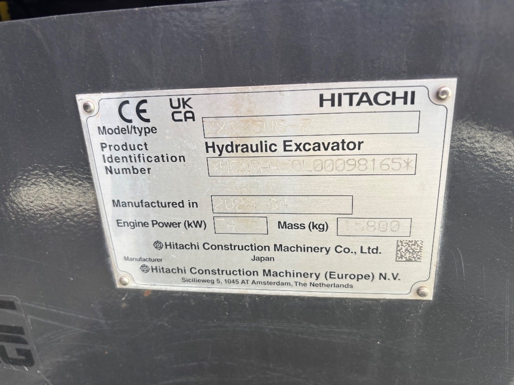 Hitachi ZX 135 US-7 / Huippu varusteet, Heti valmis! kuva 8