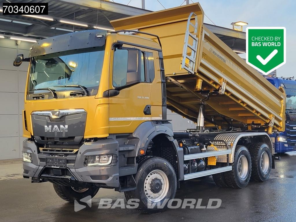 Camion benne MAN TGS 33.480 6X6 6x6 12m3 KH-Kipper 3-way tipper Ste — occasion 2026